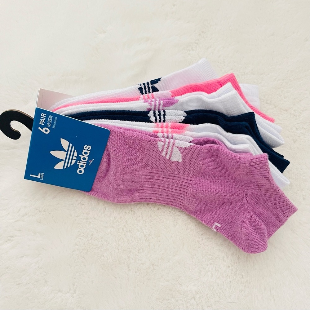 Adidas Vibrant Ankle No Show Socks 6 pairs - Picture 4 of 5